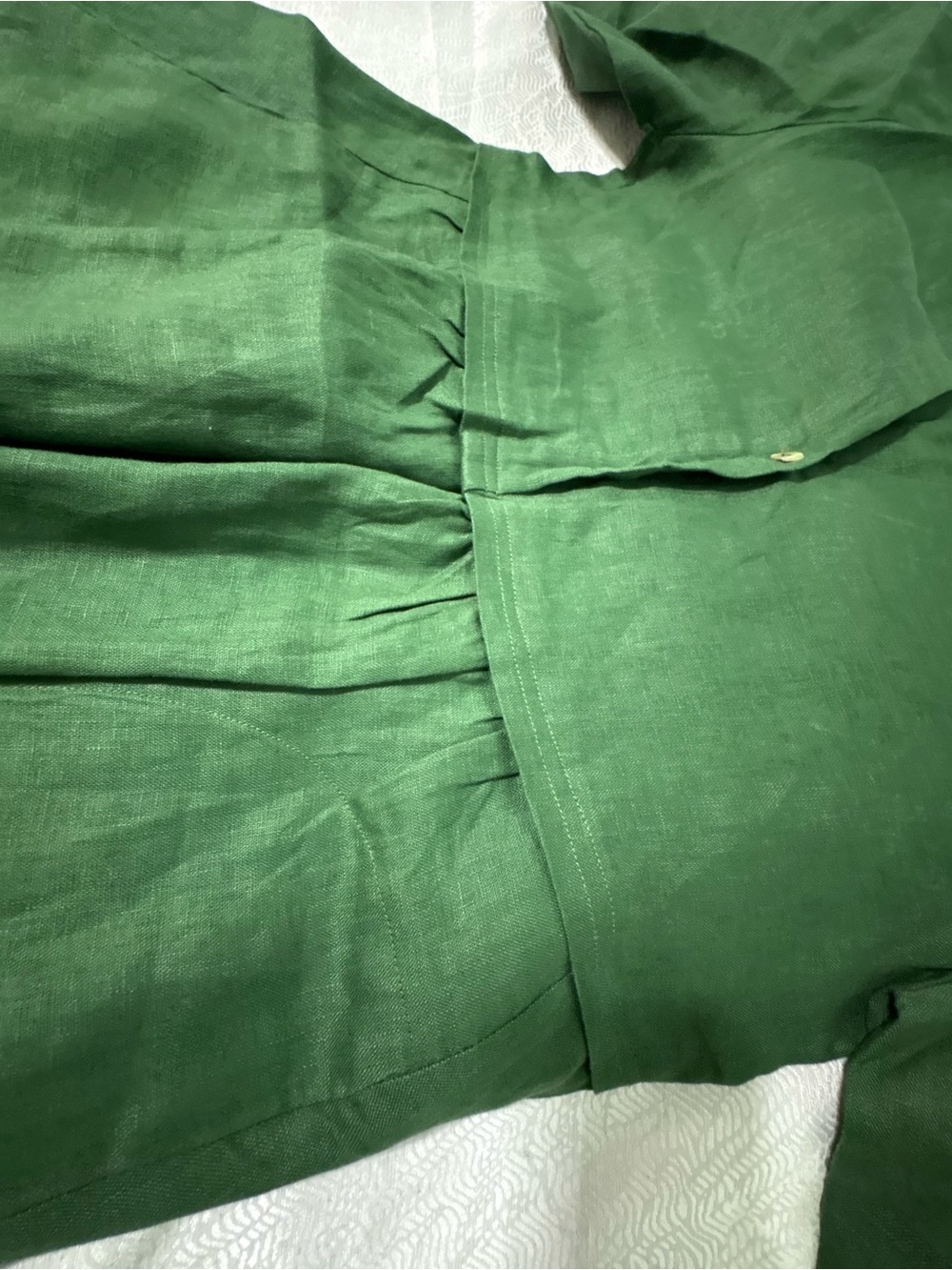 LINTICO Green Breathable 100 % Linen 3/4 Sleeves Maxi Dress Size M - Picture 8 of 14